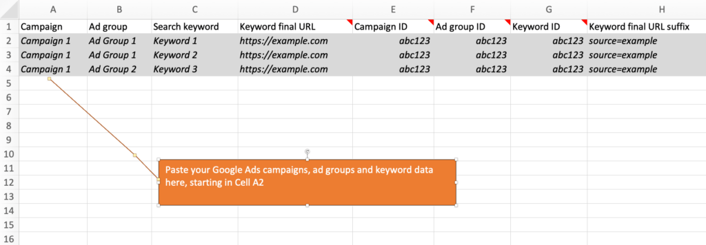 Amazon attribution bulk upload template
